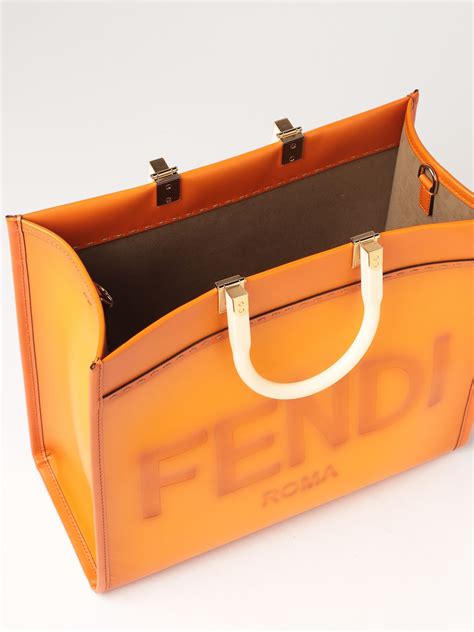 fendi orange tote bag|fendi tote bag 2020.